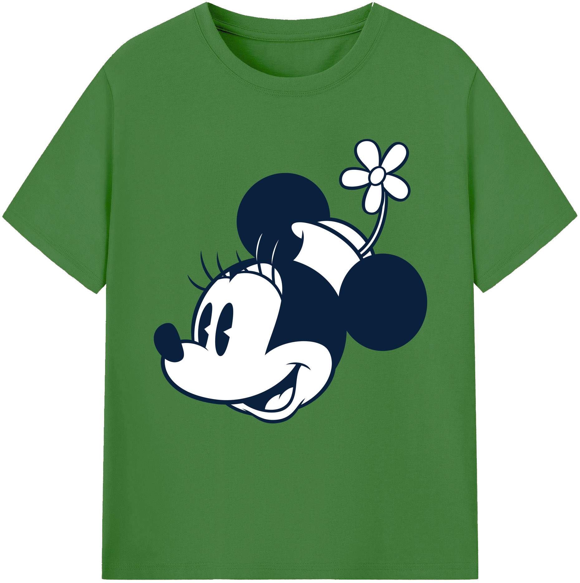 （画像用） ミッキーマウス Mickey Mouse レディースカジュアルプリントTシャツ（綿100％）